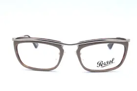 3084-v Persol 2219-b New Authentic Matte Silver Cream Havana Rx 53mm Eyeglasses