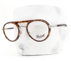 Po2485-v Persol 2485-v Eyeglasses 1144 Glasses Brown Havana On Gunmetal 46mm No Case
