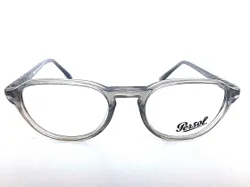 3053-v Persol New 1029 52mm Rx Transparent Gray Mens Eyeglasses Frame Italy