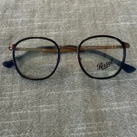 50-21-145 Persol Po2469v 1095 Phantos Round Eyeglasses Blue Copper Frames Italy