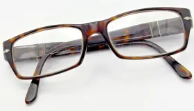 54-16-140 Persol Po2857-v 2857-v 24 Eyeglasses Men Havana Brown Rectangle Frame Only Used