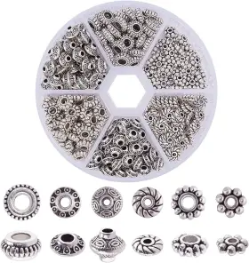 Wh-tibeb-ph0001-04-nf Ph Pandahall 300pcs 6 Style 7.5x2 3mm Antique Silver Wh-tibeb-ph0001-04-nf Ph Pandahall 300pcs 6 Style 7.5x2 3mm Antique Silver