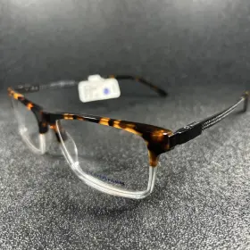 59-18-155 Phat Farm Hv718 New Wide Men S Eyeglasses Brown Clear Carbon Fiber
