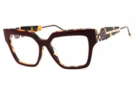 Vpp165s0u86 Philipp Plein Vpp165s 0u86 Eyeglasses Bordeaux Havana Frame 55mm