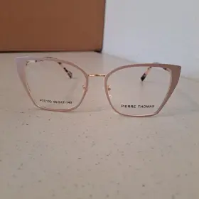 Ptc122 Pierre Thomas Eyeglasses Gold Camel Cat Eye Japan Frames Only I-16