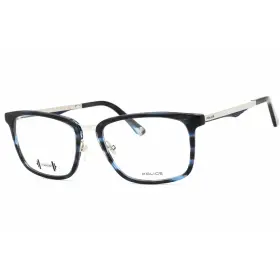 Vpl684 Police Mens Eyeglasses Striped Blue Acetate Rectangular Shape Frame 9n4m