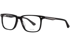Groove-1 Police Vplf01 0700 Eyeglasses Mens Black Full Rim Square Shape 54mm