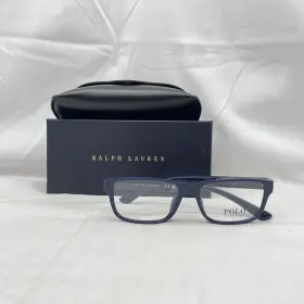 Polo Ralph Lauren 056597534505 Mens Rectangle Demo Lens Eyeglasses Ph2237u Navy Blue