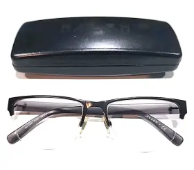 Ph1164 Polo Ralph Lauren 9157 Gunmetal Half Rim Eyeglasses 56-17 145 W Case