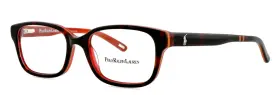 Polo-8520 Polo Ralph Lauren New 8520 1245 46mm Havana Red Kids Rectangle Eyeglasses Frames