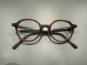 45-21-140 Pop 45-20-140 France 30 C.16 Black/red Full Rim Eyeglasses Frame E980