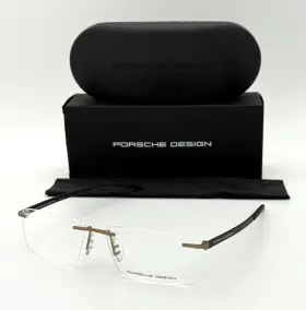 Porsche P8341 Design 0s3 Gold Carbon / Demo Lens 54mm Eyeglasses