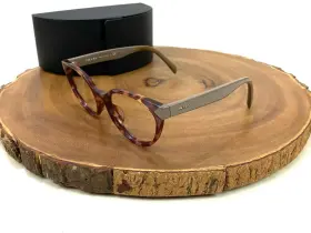 01t-f Prada Eyeglasses Frame Vpr 53 18 140 Mm Brown Taupe Gray Made In Italy