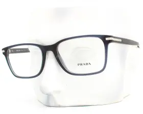 54-18-145 Prada 08q-1o1 Eyeglasses Glasses Vpr 14w Transparent Navy Blue With Case