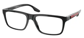 0ps-02ov Prada Linea Rossa Ps02ov 1ab1o1 55mm Eyeglass Frame Black With Demo Lens