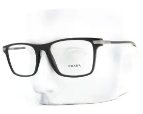 11f-1o1 Prada Vpr 01w Eyeglasses Glasses Polished Black Red Marble 54mm With Case