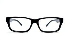 1ab-1o1 Prada Black Rectangular Glasses Silver Accents Italy Vpr 16m 53 16 140