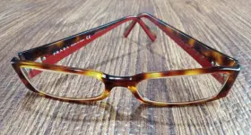 767-1o1 Prada Vpr 16g Brown Tortoise Red Eyeglasses Frames 53017 135 Italy