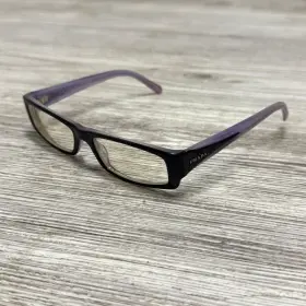 52-16-135 Prada 7on-1o1 Vpr 13i Square Purple Plum Eyeglasses Frames Only Italy