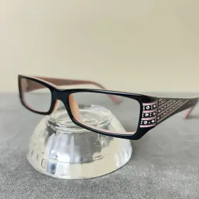 7vb-101 Prada Eyeglasses Vpr 07l Frames Only Black Pink With Crystals 50 15 135