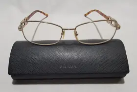 8bk-101 Prada Eyeglass Frames Only With Hard Case And Cloth Vpr 54m