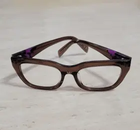 A06-f Prada Vpr Transparent Brown Frame Only