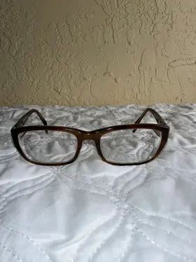 Bf4-1o1 Prada Vpr 18o Brown Rectangle Eyeglasses Frames 52-18 135 Italy Designer