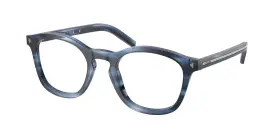 Prada C04v-26f1o1 Pr C04v 26f1o1 Striped Blue Demo Lens 51 Mm Mens Eyeglasses