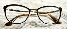 Dho-1o1 Prada Vpr 55t Eyeglasses Brown Tortoise Cat Eye Frames 52/18