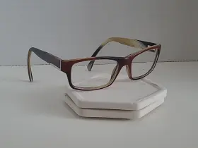 Eap-1o1 Prada Vpr 06o Brown Horn Rectangle Eyeglasses Frames 53-17 145 Italy