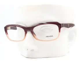 53-17-135 Prada Jaj-1o1 Vpr 21o Eyeglasses Glasses Burgundy Red Gradient 53-17-135 Prada Jaj-1o1 Vpr 21o Eyeglasses Glasses Burgundy Red Gradient