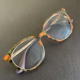 Prada Kjn1o1 Vpr 13u Kjn-1o1 Striped Brown Orange Eyeglass Frames 50-18-140mm