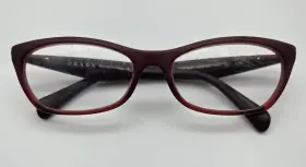 Prada Max-1o1 Vpr 15p Burgundy Dark Red Eyeglasses Frames Only 53-16 135 Italy