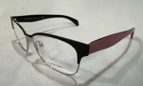 1bo101 Prada Pr65rv Black/pink Cat Eye Eyeglasses - 53mm Authentic New