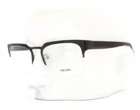 54-20-140 Prada Sl3-1o1 Vpr 66q Semi Rimless Eyeglasses Glasses Brown 54-20-140 Prada Sl3-1o1 Vpr 66q Semi Rimless Eyeglasses Glasses Brown