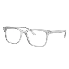 U431o1 Prada Pr 14wv Crystal Grey Plastic Rectangle Eyeglasses 56mm