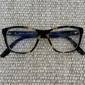 U6m-101 Prada Journal Vpr 04t Woman S Tortoise Cat Eye 52mm- Frames Only