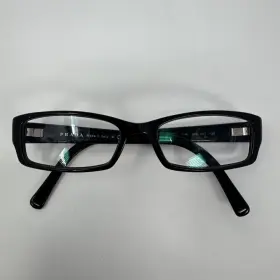 52-16-135 Prada Vpr-120 Womens 1ab-101 Black Rectangle Glasses Frames Only