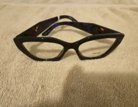 54-16-140 Prada Vpr-18u Cat Eye Full Rim Eyeglass Frames Black Vpr 18u 54-16-140 Prada Vpr-18u Cat Eye Full Rim Eyeglass Frames Black Vpr 18u