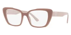 07v-1o1 Prada Vpr01y Eyeglasses Dark Pink Full Rim Glasses 53mm