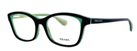 Oab-1o1 Prada Vpr05p New 52mm Blue Green Eyeglasses Frames Italy