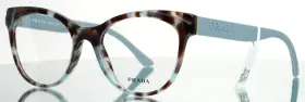 53-19-140 Prada Vpr05w 05h-1o1 Blue Tortoise Womens Cat Eye Eyeglasses B 43