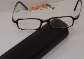 Vpr13e Prada Black Rectangle Eyeglasses Frames 47-17 140 Italy Men Women W Case