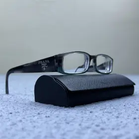 53-16-135 Prada Vpr22m Gray Blue Marble Frames Rectangular Glasses Italy Ry0-1o1