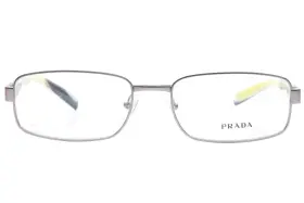 7cq-101 Prada Vpr50o Silver Metal Designer Luxury Italy Eyeglasses 54-17-140mm
