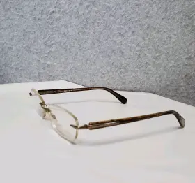 52-16-135 Prada Vpr530 Eyeglasses Frames Only Brown And Gold 4ac-101 Mm