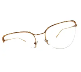 53-19-140 Prada Vpr60u Eyeglasses Frames Svf-1o1 Rose Gold Cat Eye Half Rim