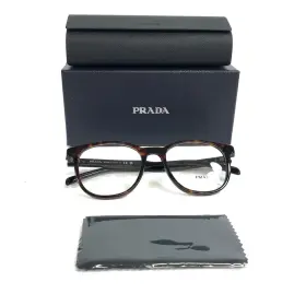 52-19-145 Prada Vpra15 Eyeglasses Frames 17n-1o1 Radica Tortoise Square Full Rim
