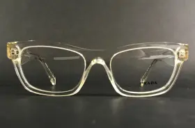 54-19-145 Prada Vprb01 Eyeglasses Frames 19x-1o1 Transparent Yellow Pale Gold