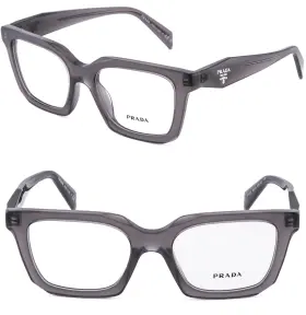 Prc08v Prada Vprc08 Symbole Crystal Gray Triangle Logo Eyeglass Optical C08 52mm C08v